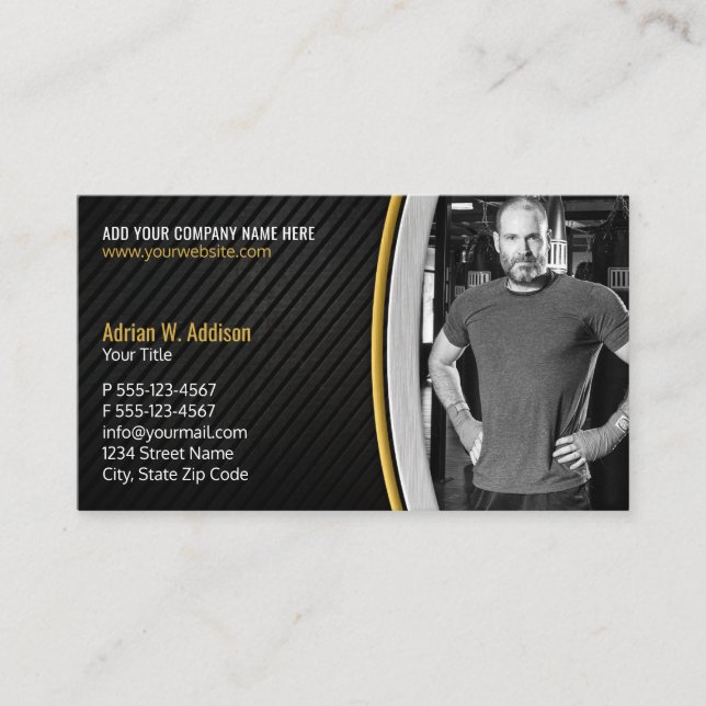 Personal Fitness Trainer Gym Boxing Instructor Appointment Card (Front)