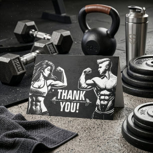 Personal Fitness Trainer Gym Instructor Thank You Card