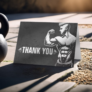 Personal Fitness Trainer Gym Instructor Thank You Card