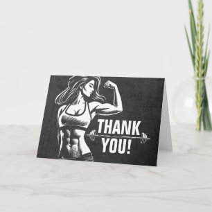 Personal Fitness Trainer Gym Instructor Thank You Card
