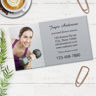 Personal Fitness Trainer Photo Business Card