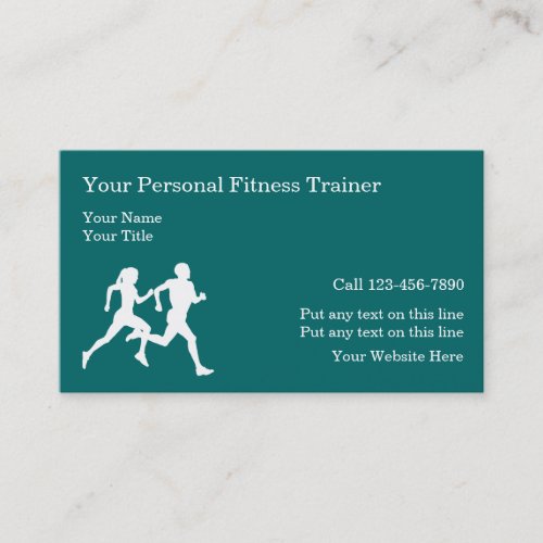 Personal Fitness Training Business Cards