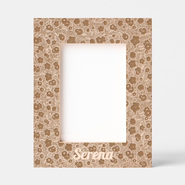 Personal Floral Art Wooden Frame