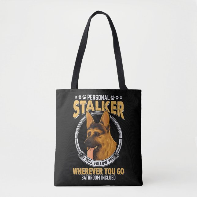 Personal German Shepherd Stalker Dog Tote Bag (Front)
