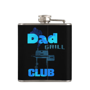 Personal Gift For Grilling Dad Vinyl Wrap Flask