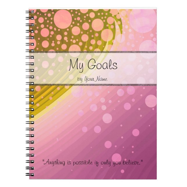 Personal Goal Notebook (Front)