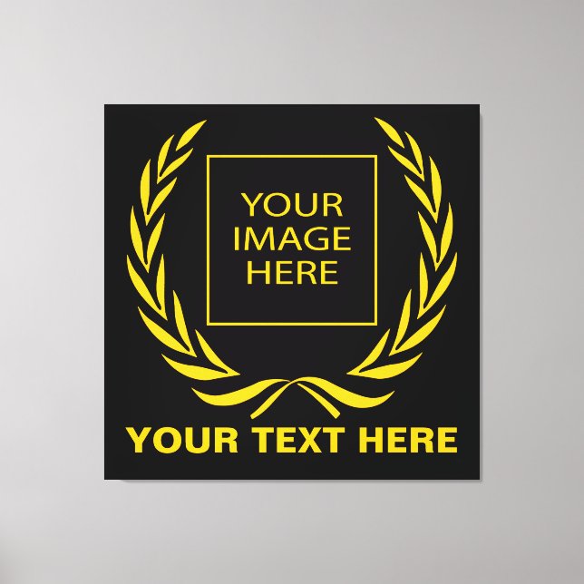 Personal Golden Laurel Wreath Canvas Print (Front)