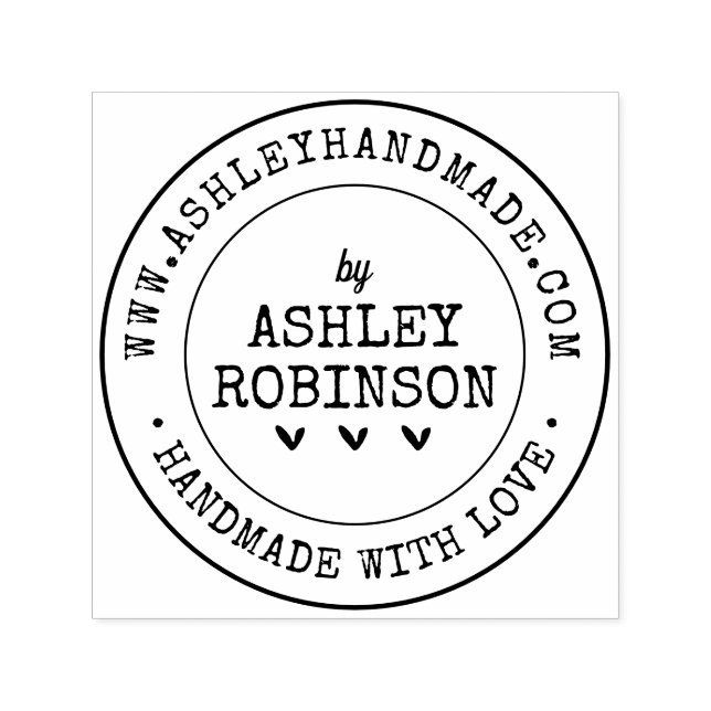 Personal Handmade With Love Self-inking Stamp (Design)