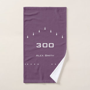 Personal High Game Bowling Ball Towel Mauve Purple