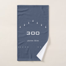 Personal High Game Bowling Ball Towel | Navy Blue