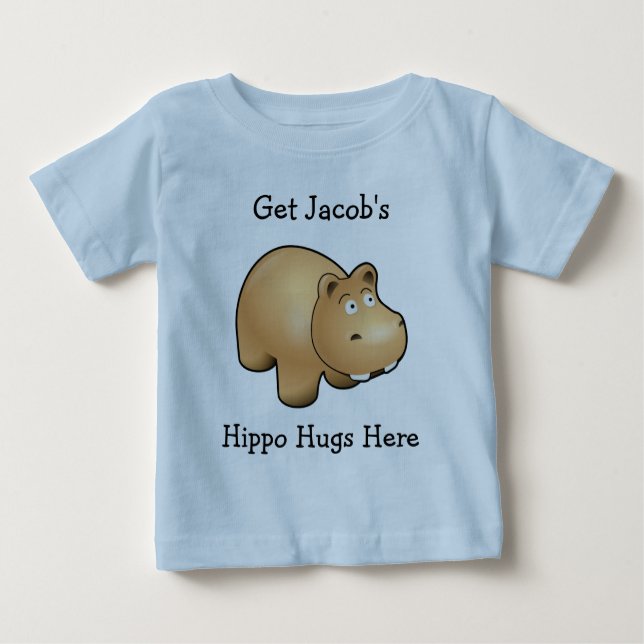 Personal Hippo Hugs Baby Tee (Front)