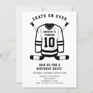 Personal Hockey Theme Birthday Party Invitation