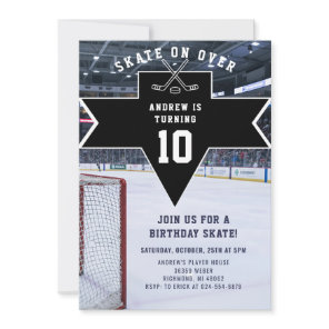 Personal Hockey Theme Birthday Party Invitation