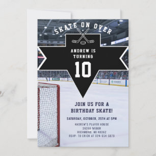 Personal Hockey Theme Birthday Party Invitation