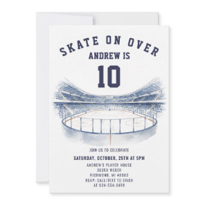 Personal Hockey Theme Birthday Party Invitation