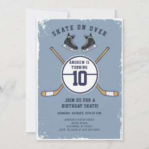 Personal Hockey Theme Birthday Party Invitation