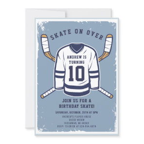 Personal Hockey Theme Birthday Party Invitation