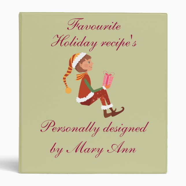 Personal Holiday Recipe Binder (Front)