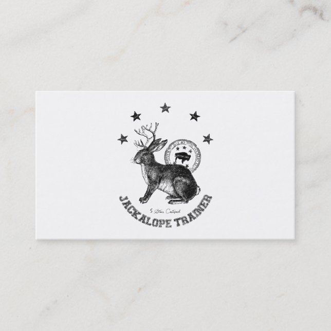 personal humor funny jackalope trainer business card (Front)