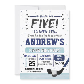 Personal Ice Hockey Birthday Invitation