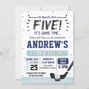 Personal Ice Hockey Birthday Invitation