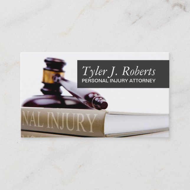 Personal Injury Attorney Law Lawyer Business Card (Front)