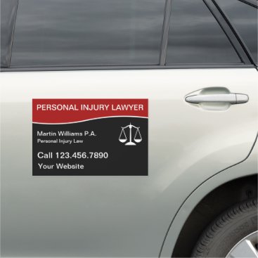 Personal Injury Lawyer Modern Car Magnet