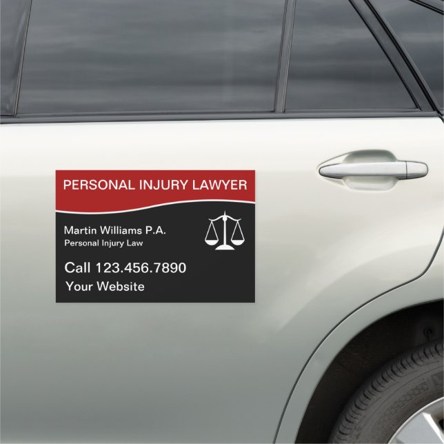 Personal Injury Lawyer Modern Car Magnet (In Situ)
