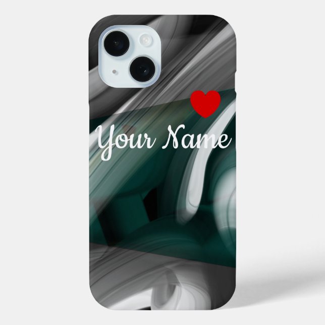 Personal iPhone Cases Trend Abstract Black Green (Back)