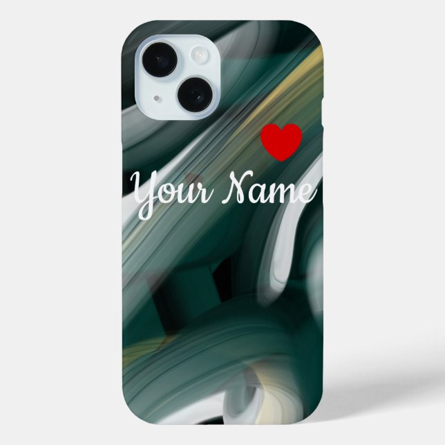Personal iPhone Cases Trend Abstract Black Green (Back)