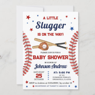 Personal It's A Boy Sports Baseball Baby Shower Invitation