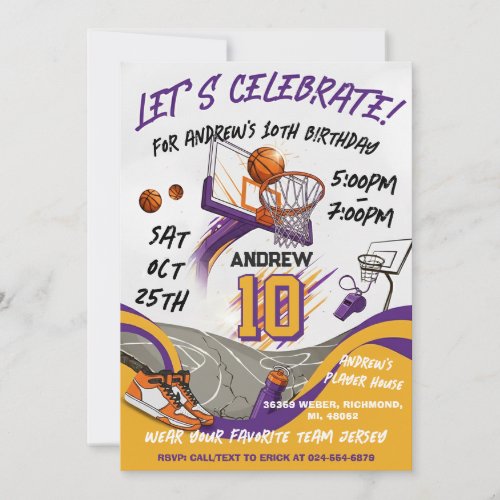 Personal kid Basketball Birthday 