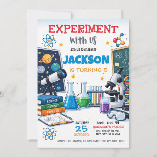 Personal Kids Science Lab Birthday party Invitation