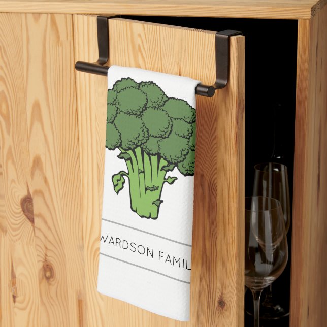 Personal kitchen Garden vegetables BROCCOLI Towel (Thirds Fold)