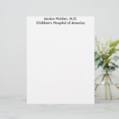 Personal Letterhead-Sample (Standing Front)