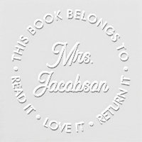 Personal Library Stamp Custom Embosser