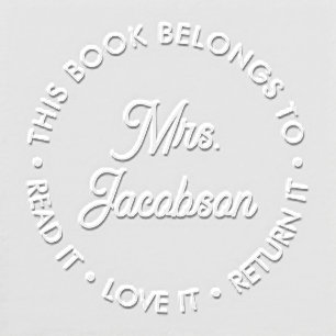 Personal Library Stamp Custom Embosser