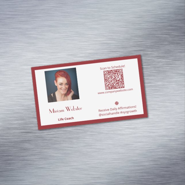 Personal Life Coach Business Card Magnet (In Situ)