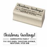 Personal Merry Christmas Self-Addressed Rubber Stamp<br><div class="desc">Merry Christmas message. Add your own personal,  company,  or family details to this Personal Christmas Self-Addressed rubber stamp.</div>