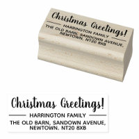 Personal Merry Christmas Self-Addressed Rubber Stamp