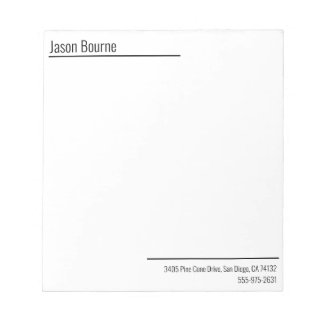Personal Minimalist Modern Notepad
