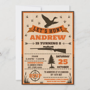 Personal modern Hunting Birthday party Invitation