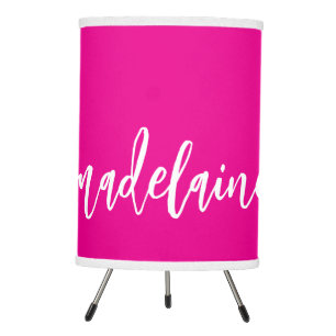 Personal Modern White Pink Tripod Lamp