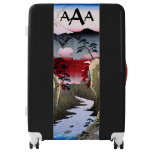 PERSONAL MONOGRAM CUSTOM Luggage W/ JAPANESE PRINT