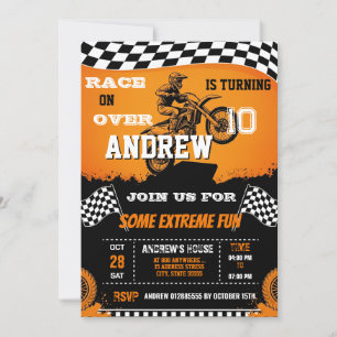 Personal Motocross Dirt Bike for boy Birthday Invitation