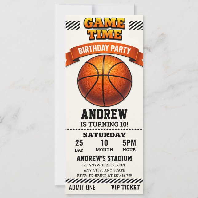 Personal MVP Birthday Celebration Ticket Invitation (Front)