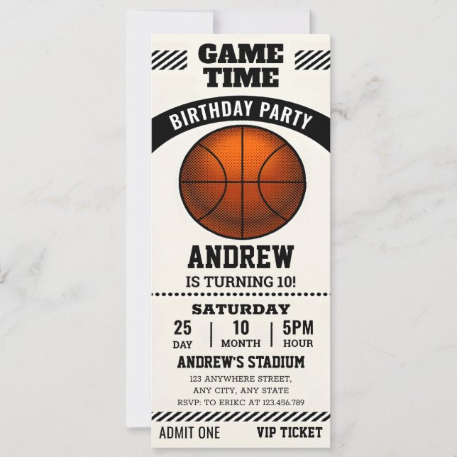 Personal MVP Birthday Celebration Ticket Invitation (Front)