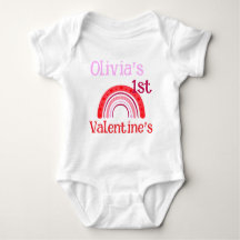 Personal My FIRST VALENTINEs Rainbow Baby Toddler