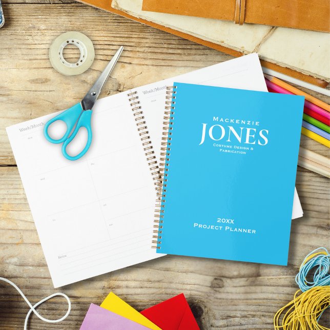 Personal Name Brand Business Logo Modern Turquoise Planner (Creator Uploaded)