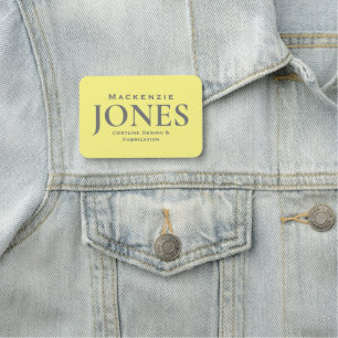 Personal Name Brand Business Logo Modern Yellow Tag